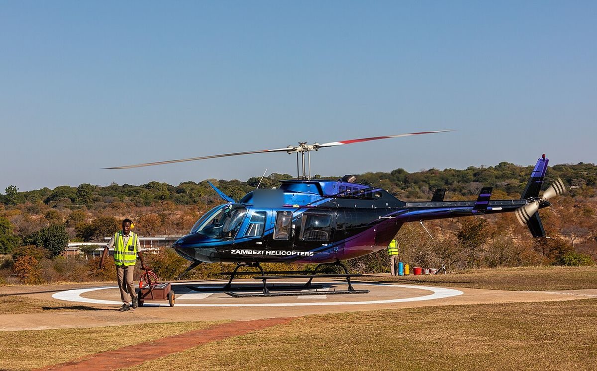 Bell 206L-3 LongRanger III on the ground