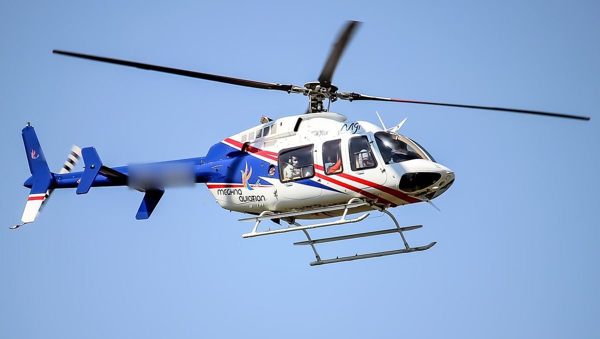 Bell 407GX on the ground