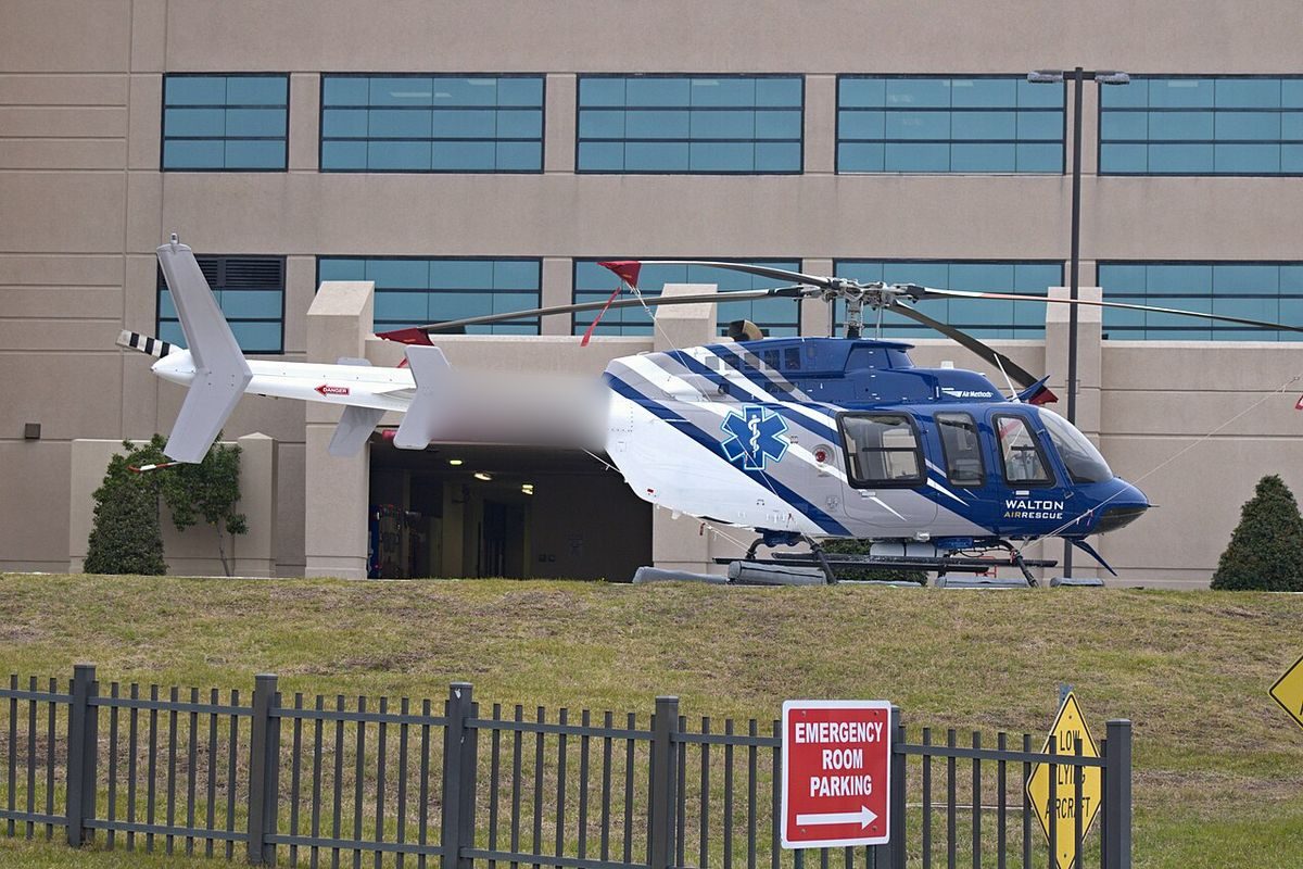Bell 407GXP on the ground
