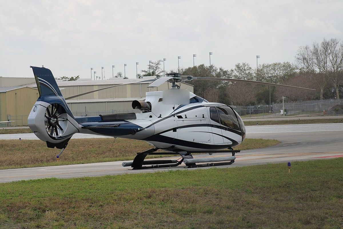 EC130 B4 on the ground