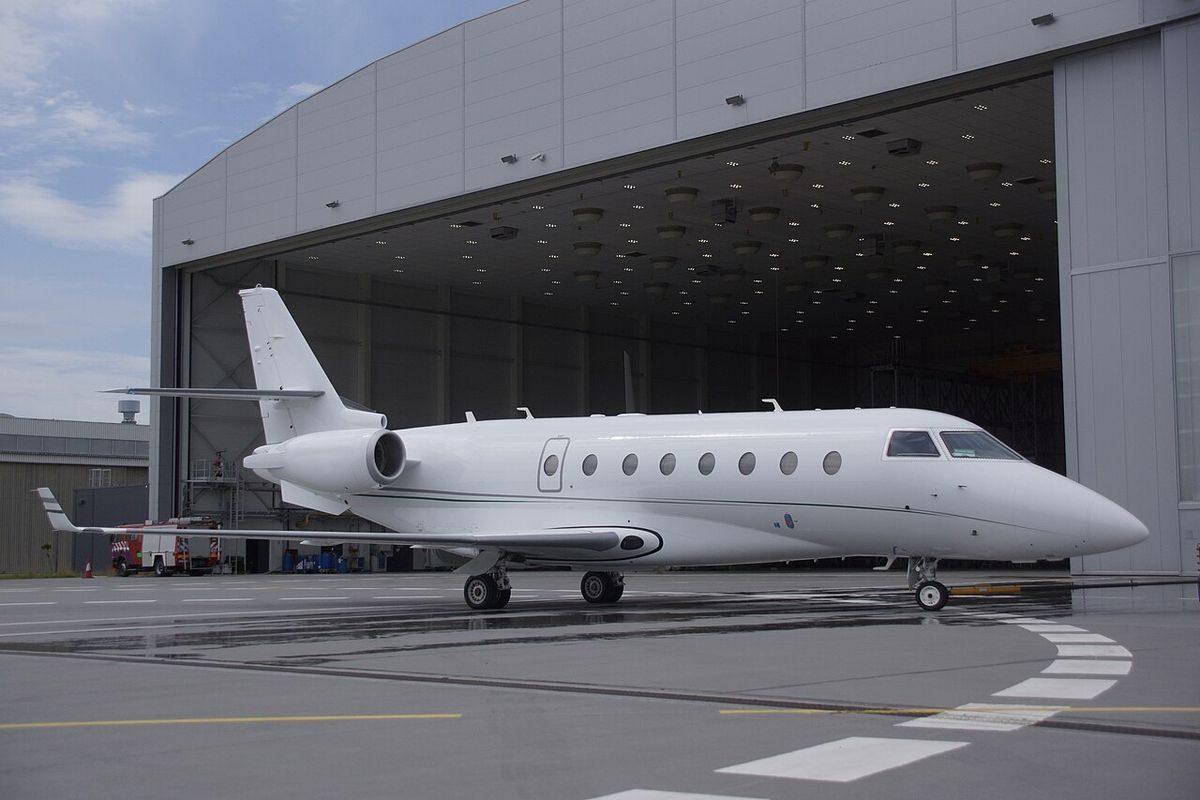 Gulfstream G200 on the ground