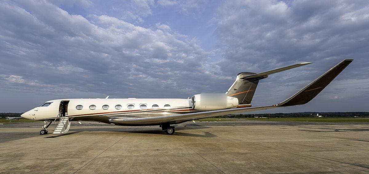 Gulfstream G650ER on the ground