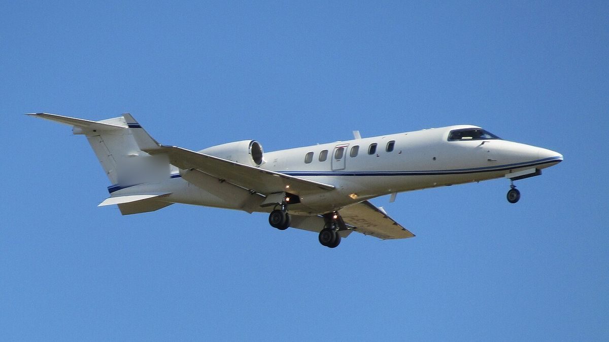 Learjet 40XR on the ground
