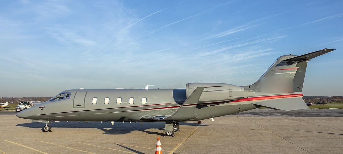 Learjet 60XR on the ground